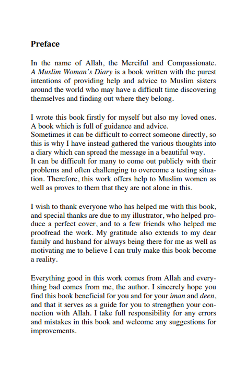 A Muslim Womans Diary