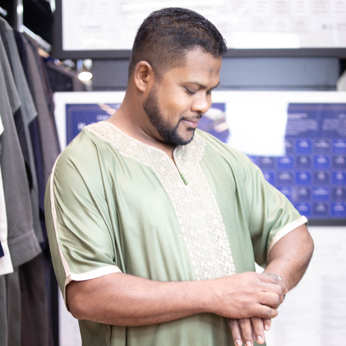 IKAF Moroccan Embroidered Half-Sleeved