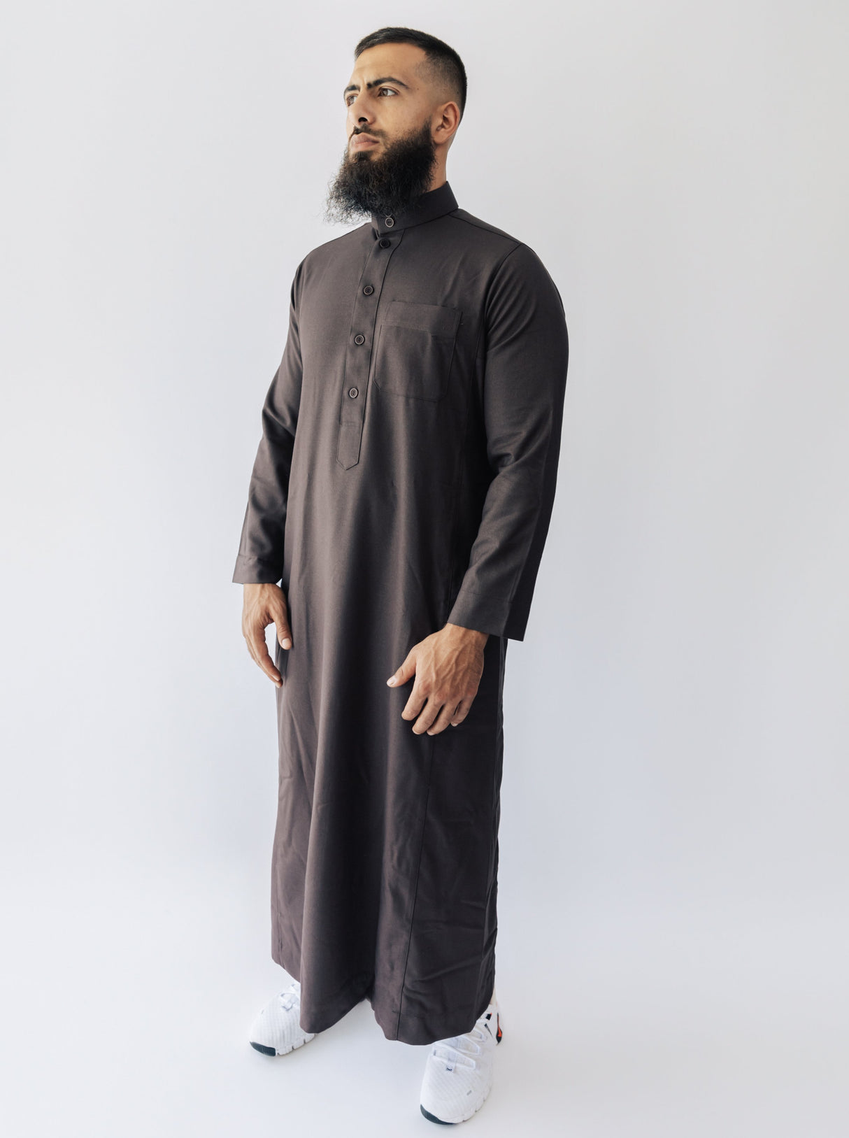 Daffah Youth Thoub (ABAYA) - Dark Brown TR5