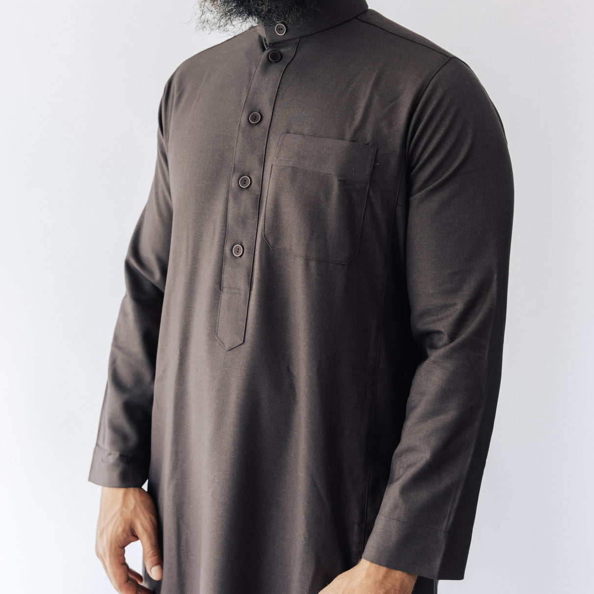 Daffah Youth Thoub (ABAYA) - Dark Brown TR5