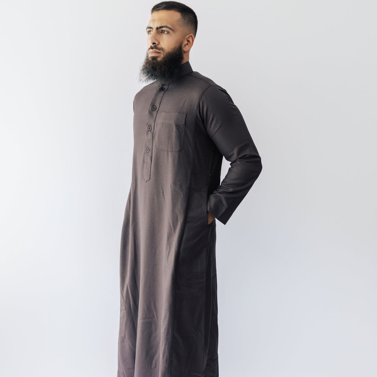Daffah Youth Thoub (ABAYA) - Dark Brown TR5