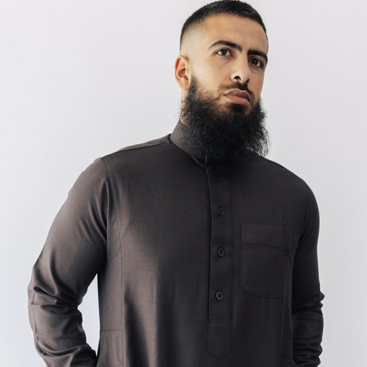 Daffah Youth Thoub (ABAYA) - Dark Brown TR5