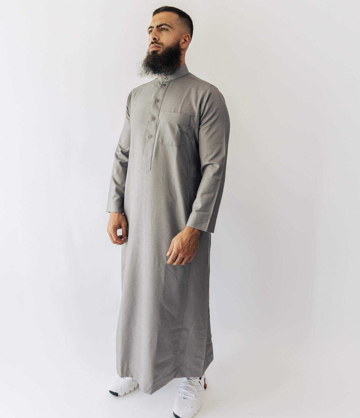 Daffah Youth Thoub (ABAYA) - Warm Grey TR2