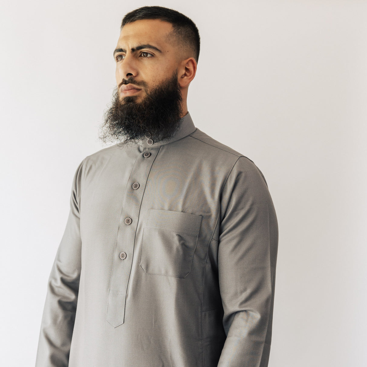 Daffah Youth Thoub (ABAYA) - Warm Grey TR2