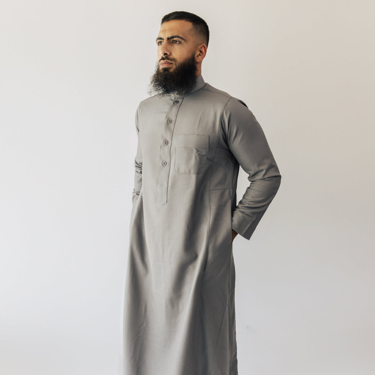 Daffah Youth Thoub (ABAYA) - Warm Grey TR2