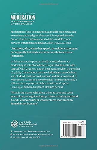 Moderation in Acts of Obedience