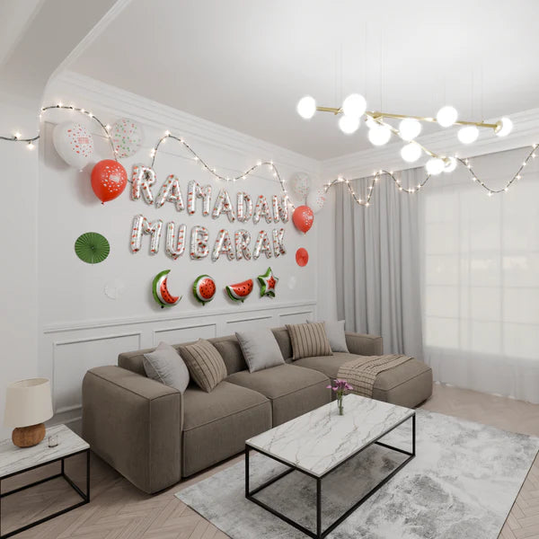 My Salah Mat - Ramadan Mubarak Deco Foil Letters