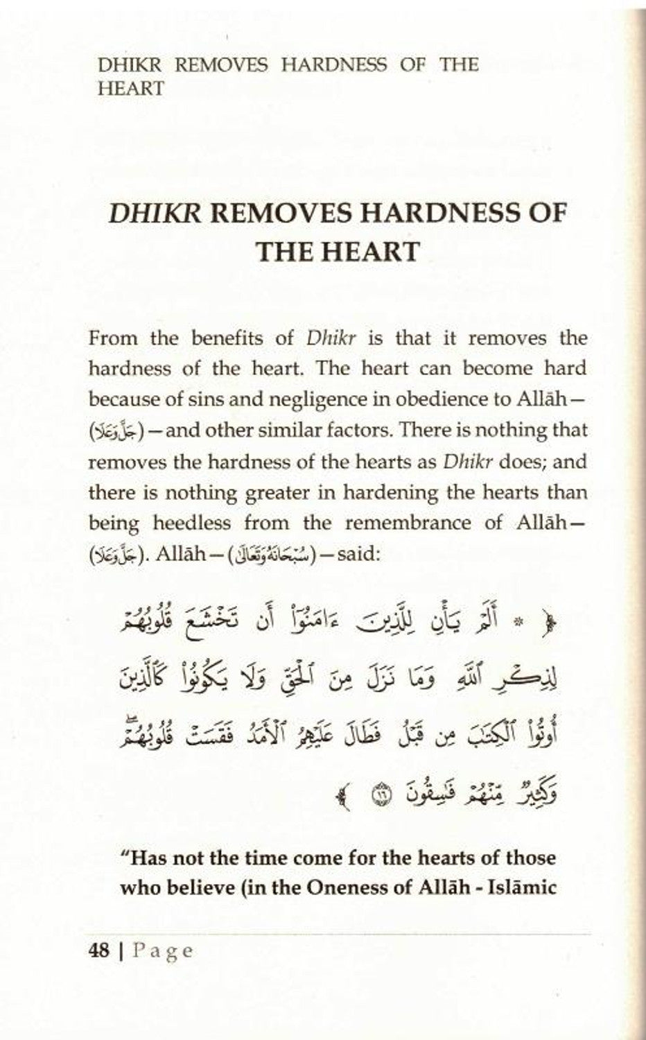 The Benefits and Fruits of Dhikr
