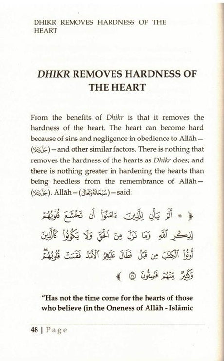 The Benefits and Fruits of Dhikr