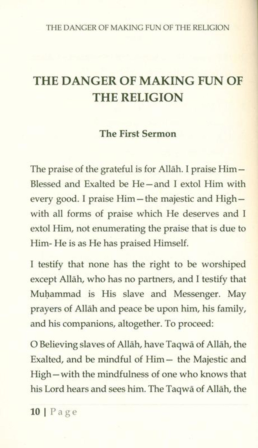 The Danger of Making Fun of the Religion