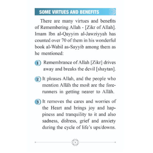 Zikr Morning, Evening & After Obligatory Prayers (Pocket Size) (REVISED)