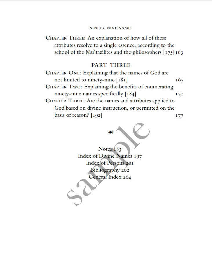 Al-Ghazali on the Ninety-nine Beautiful Names of God