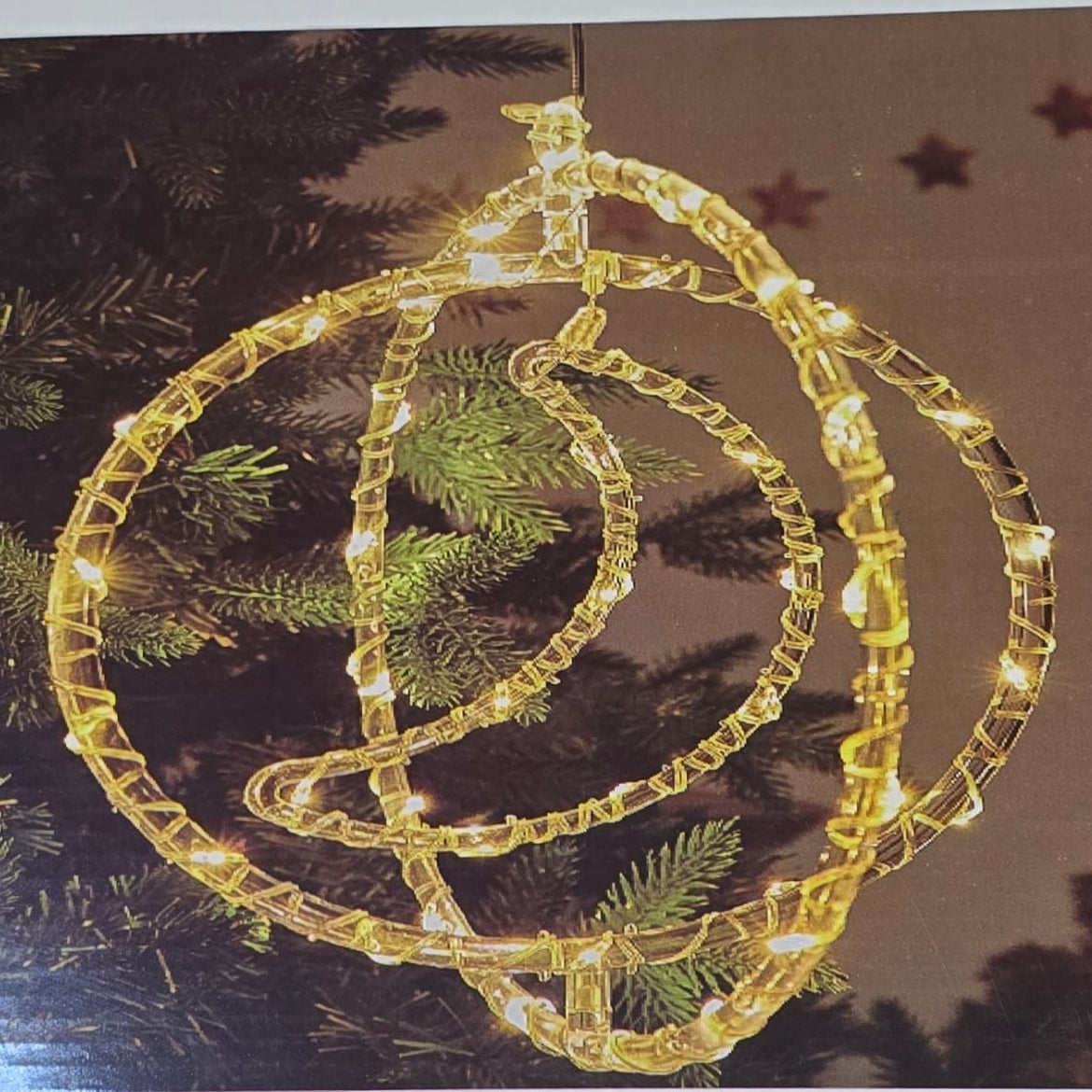 Double Round Pendant 3D Light - Moon