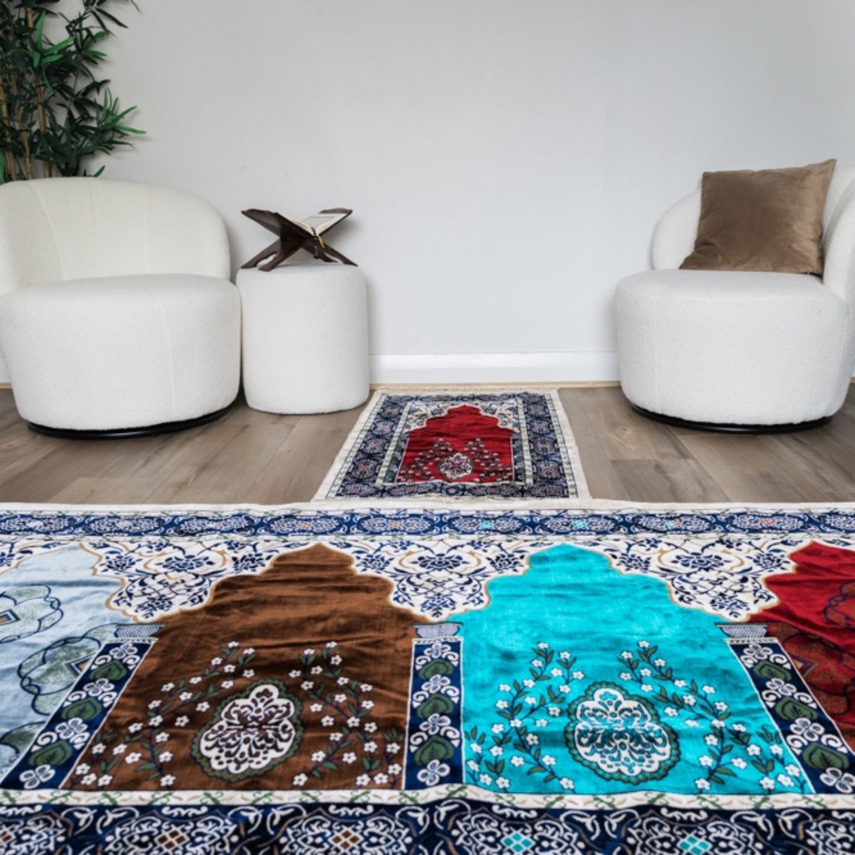 Whole Family Prayer Mat - Attached Imam Spot