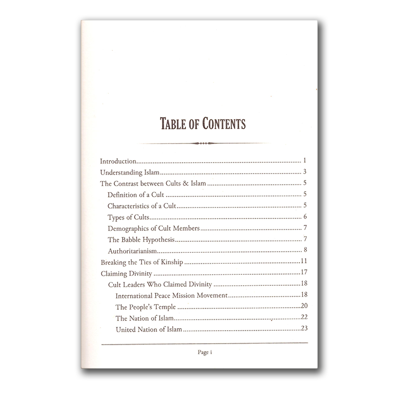 Islam's cure to the madness of Modern-Day Cults