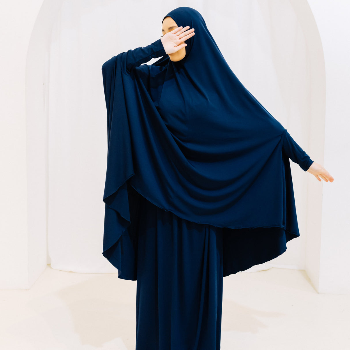 Premium Jilbab Sleeved Navy