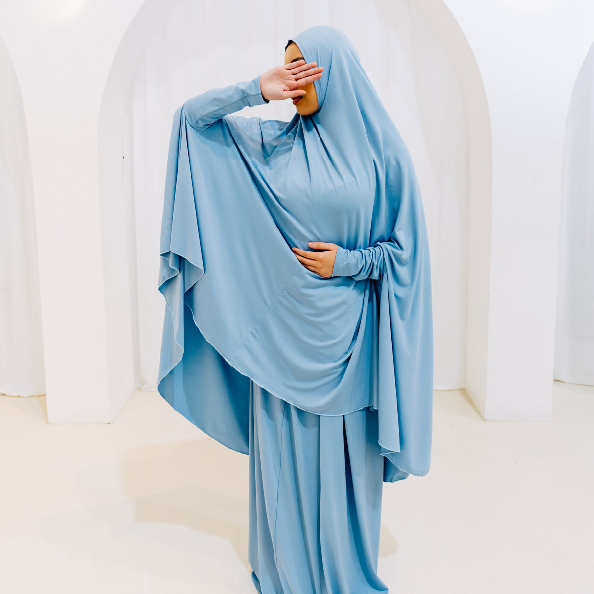 Premium Jilbab Sleeved AZURE