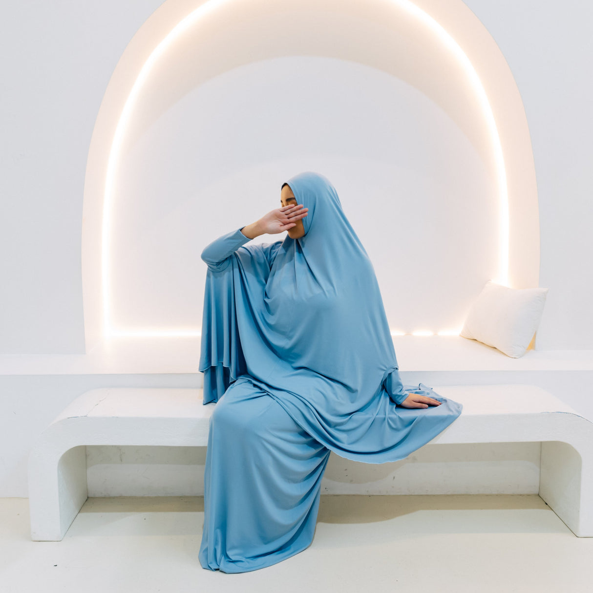 Premium Jilbab Sleeved AZURE