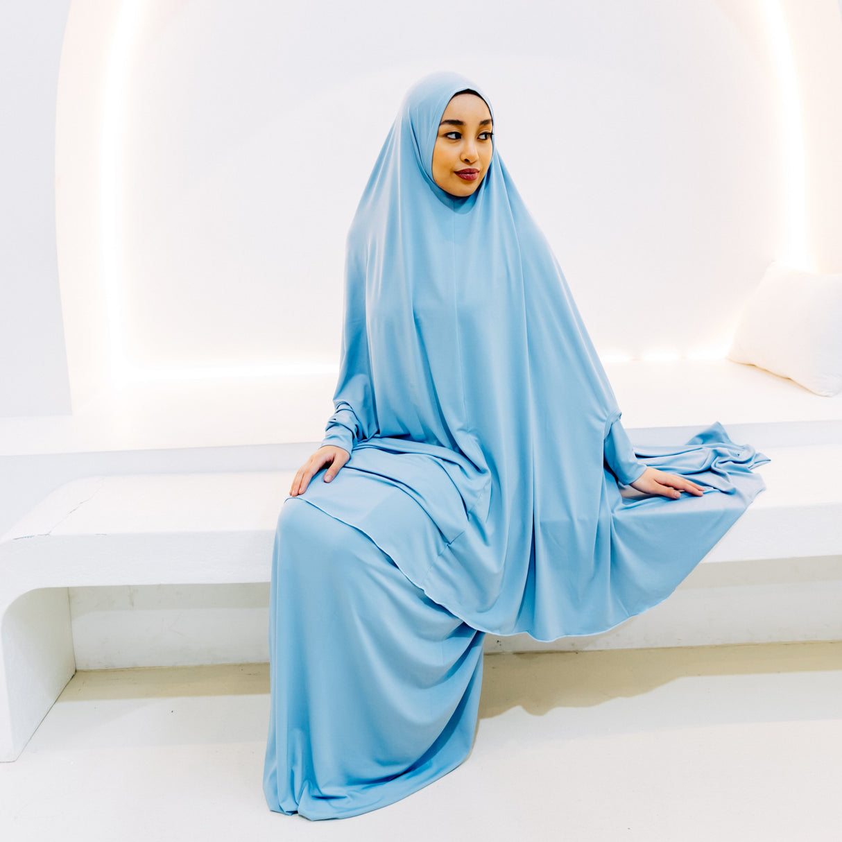 Premium Jilbab Sleeved AZURE