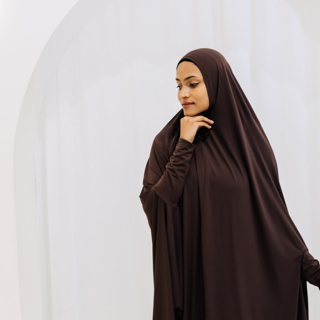 Premium Jilbab Sleeved BROWN