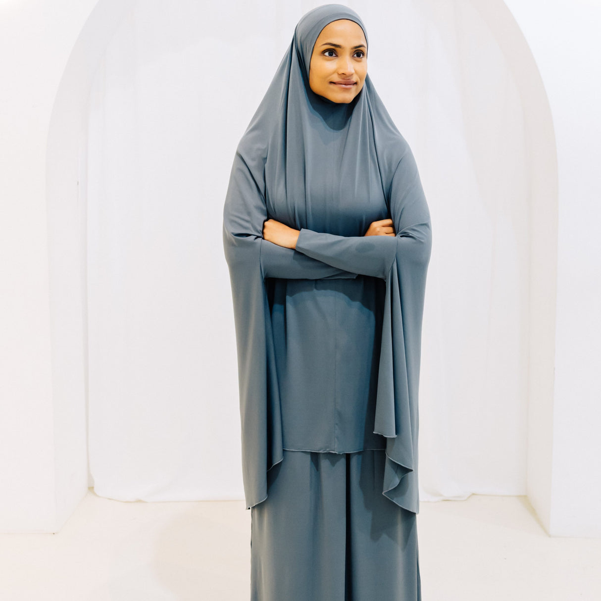 Premium Jilbab Sleeved GREY