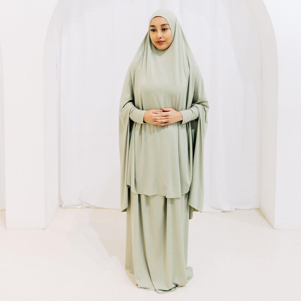 Premium Jilbab Sleeved LAUREL GREEN