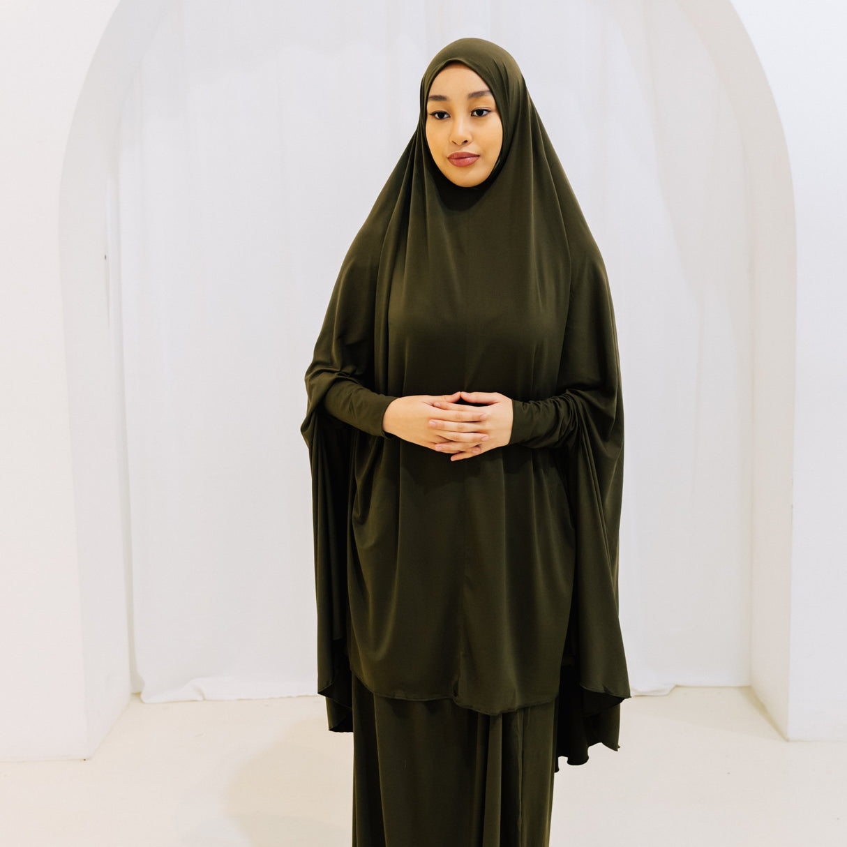 Premium Jilbab Sleeved OLIVE