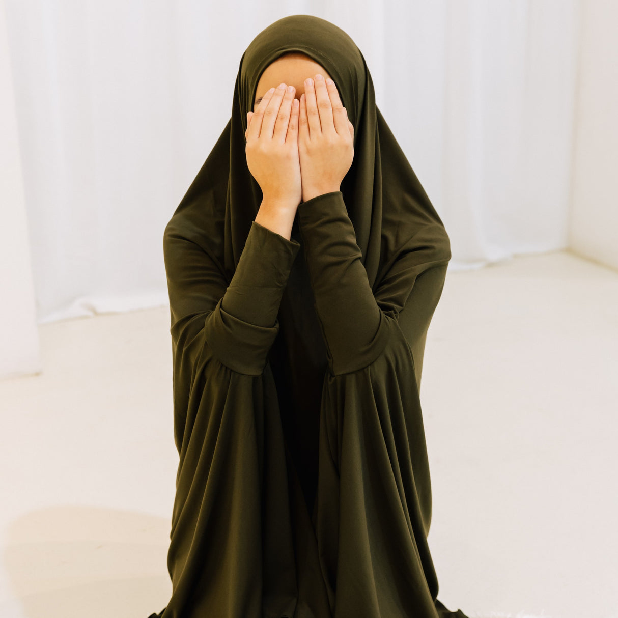 Premium Jilbab Sleeved OLIVE