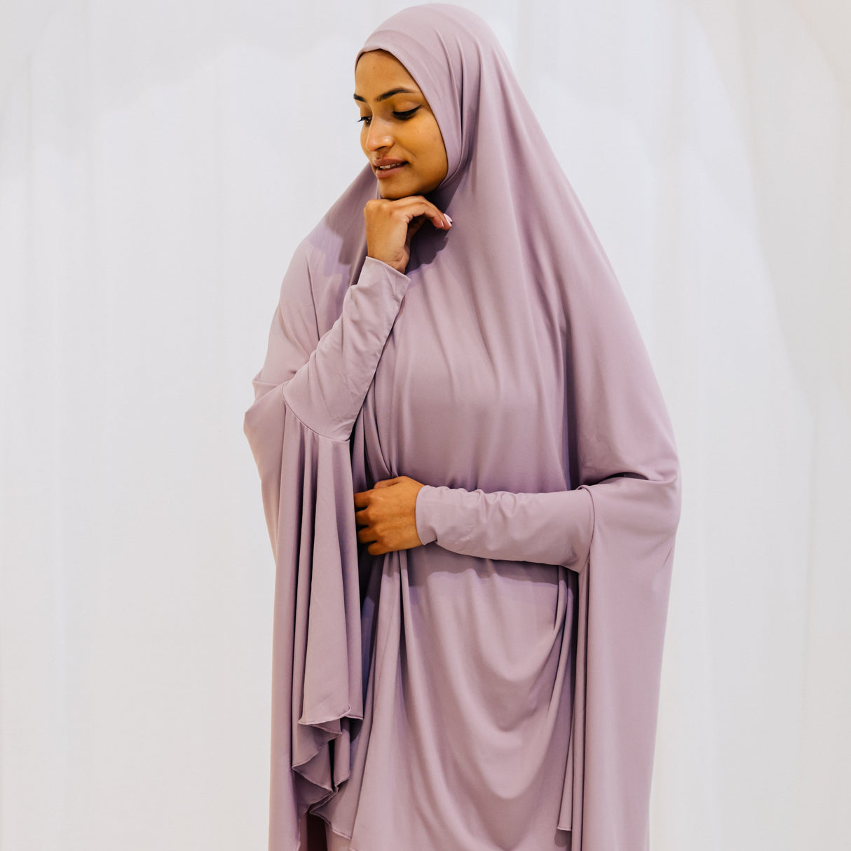 Premium Jilbab Sleeved PASTEL PURPLE