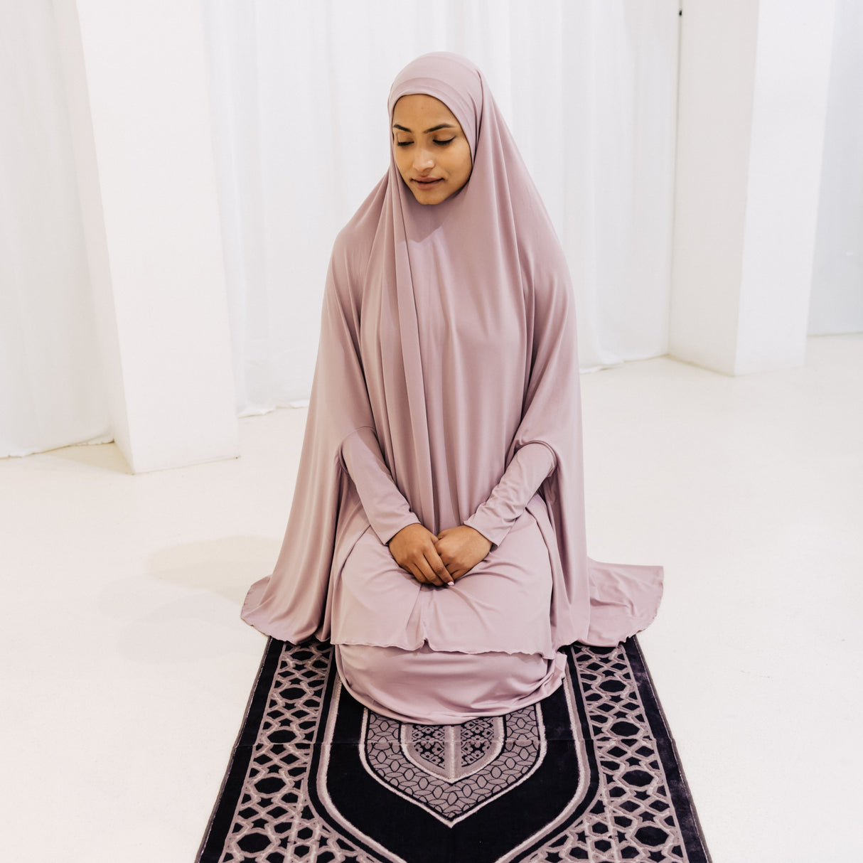 Premium Jilbab Sleeved PASTEL PURPLE