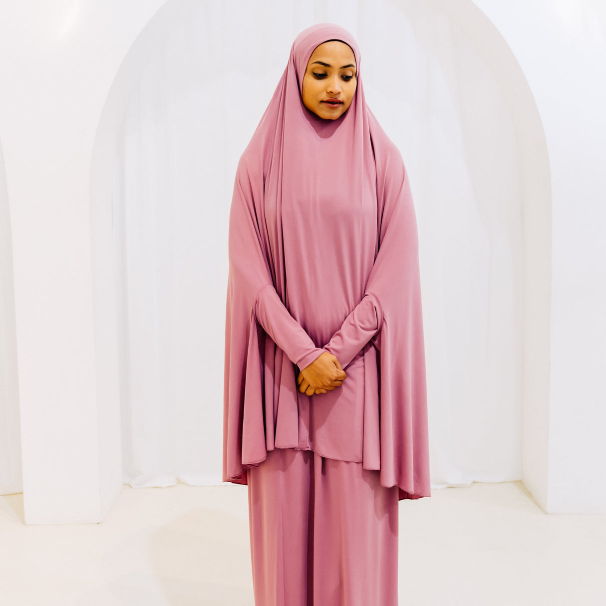 Premium Jilbab Sleeved PINK