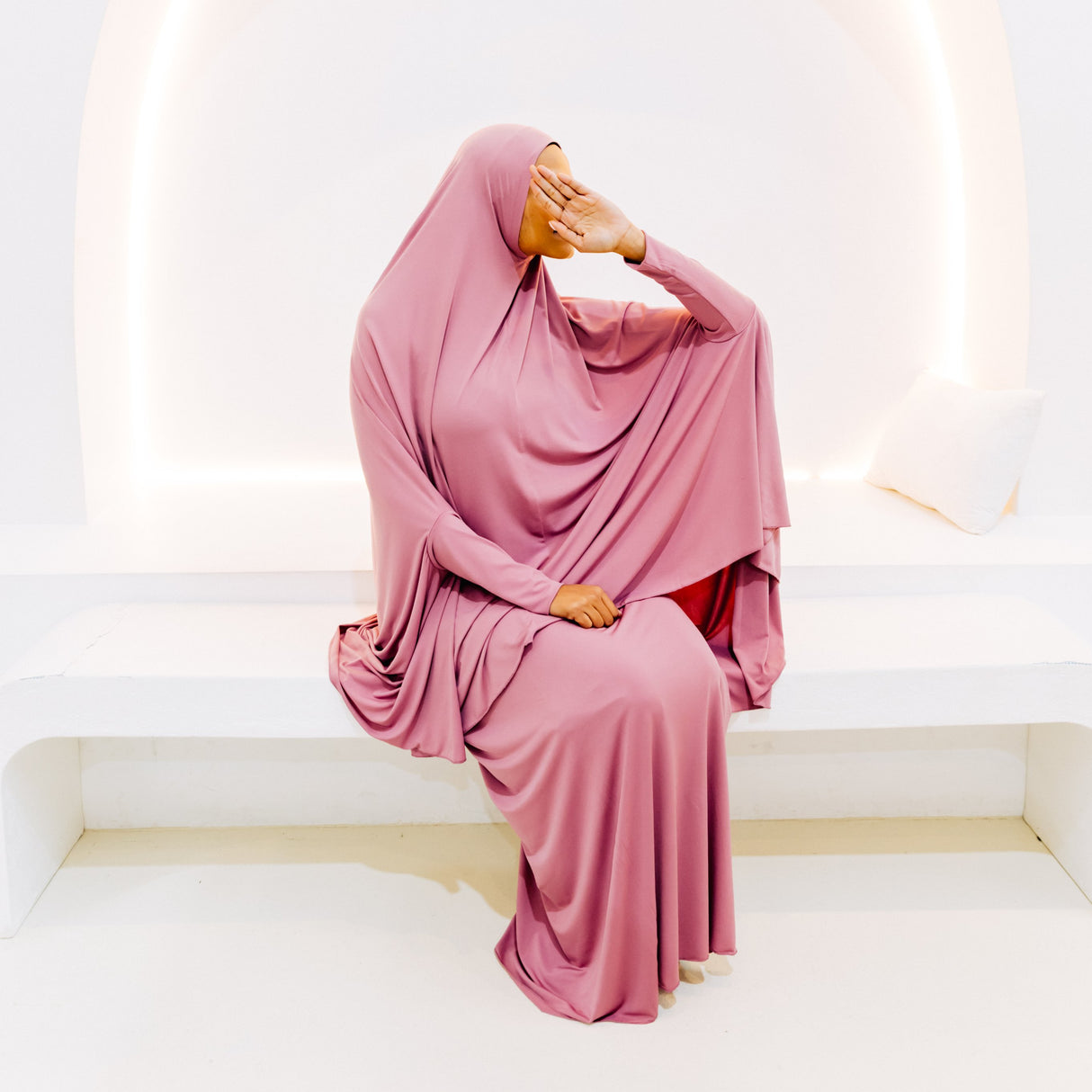 Premium Jilbab Sleeved PINK