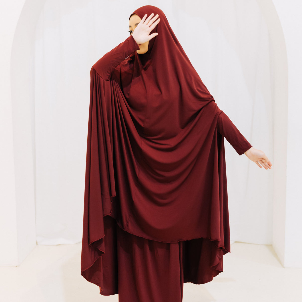Premium XL Jilbab Sleeved MAROON