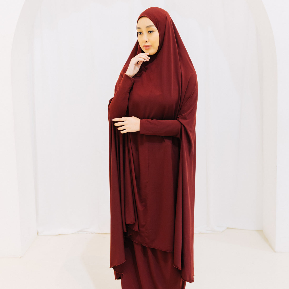 Premium XL Jilbab Sleeved MAROON