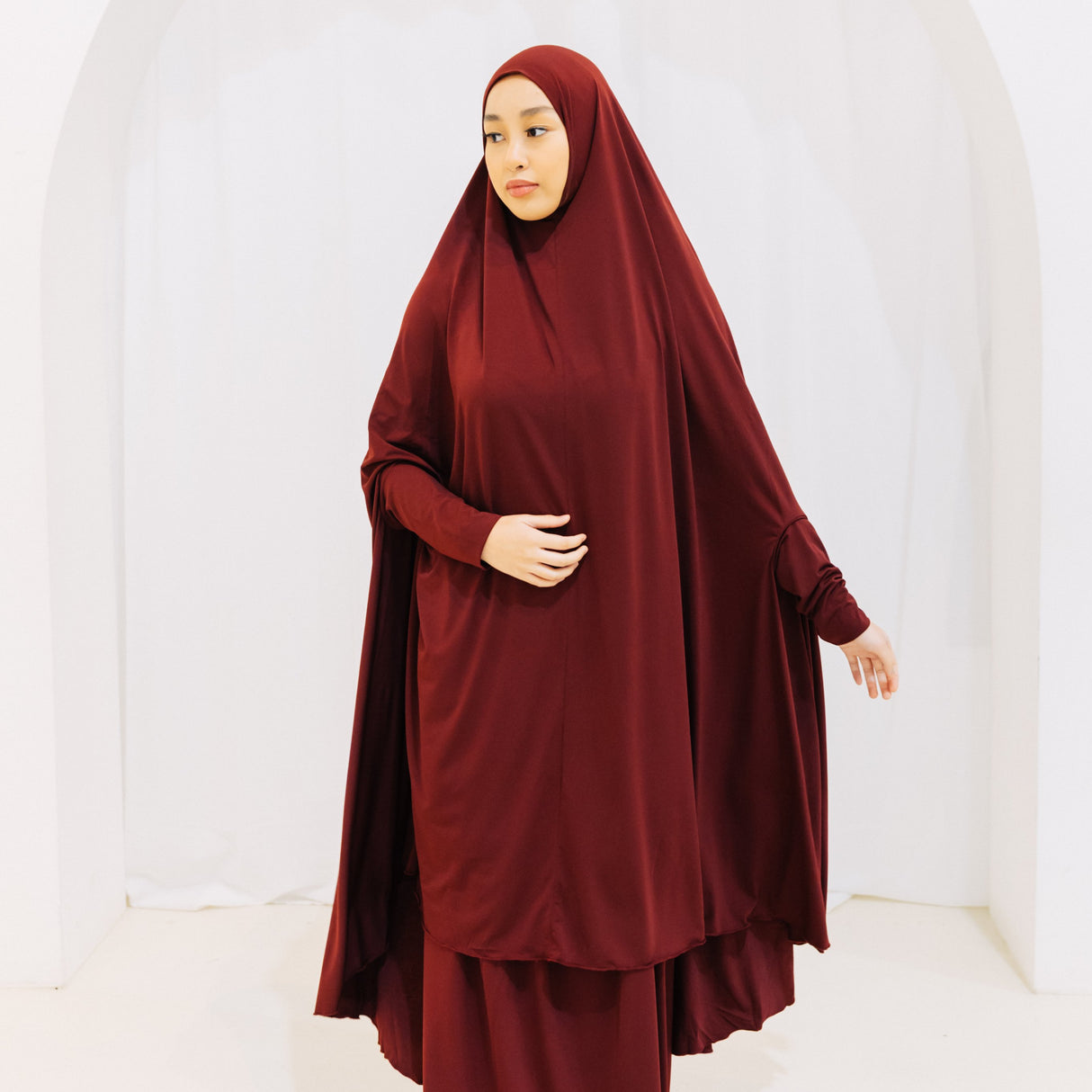 Premium XL Jilbab Sleeved MAROON