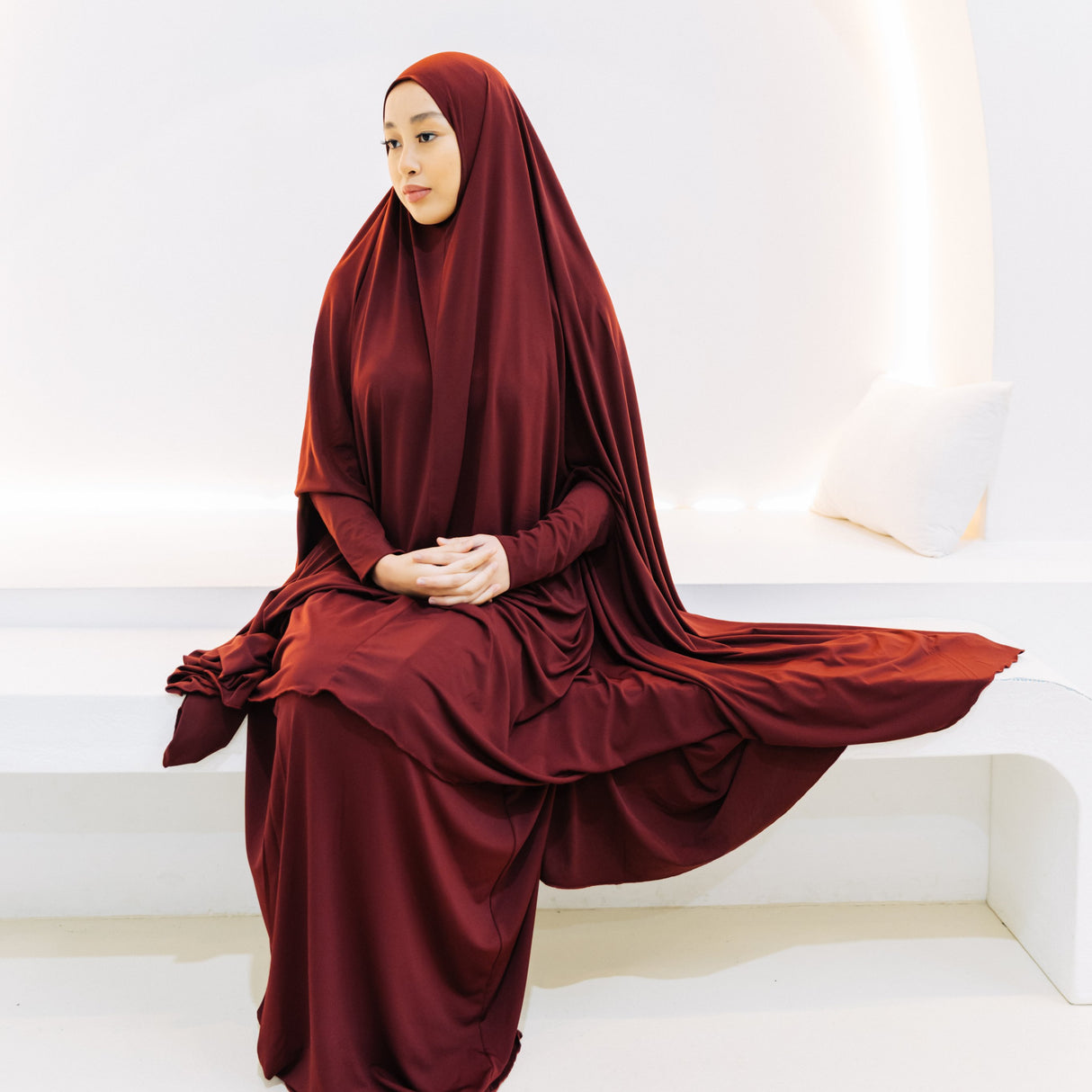 Premium XL Jilbab Sleeved MAROON