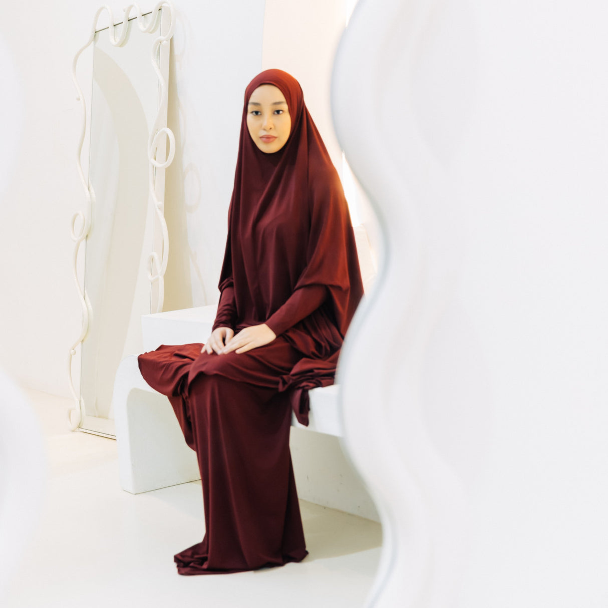 Premium XL Jilbab Sleeved MAROON