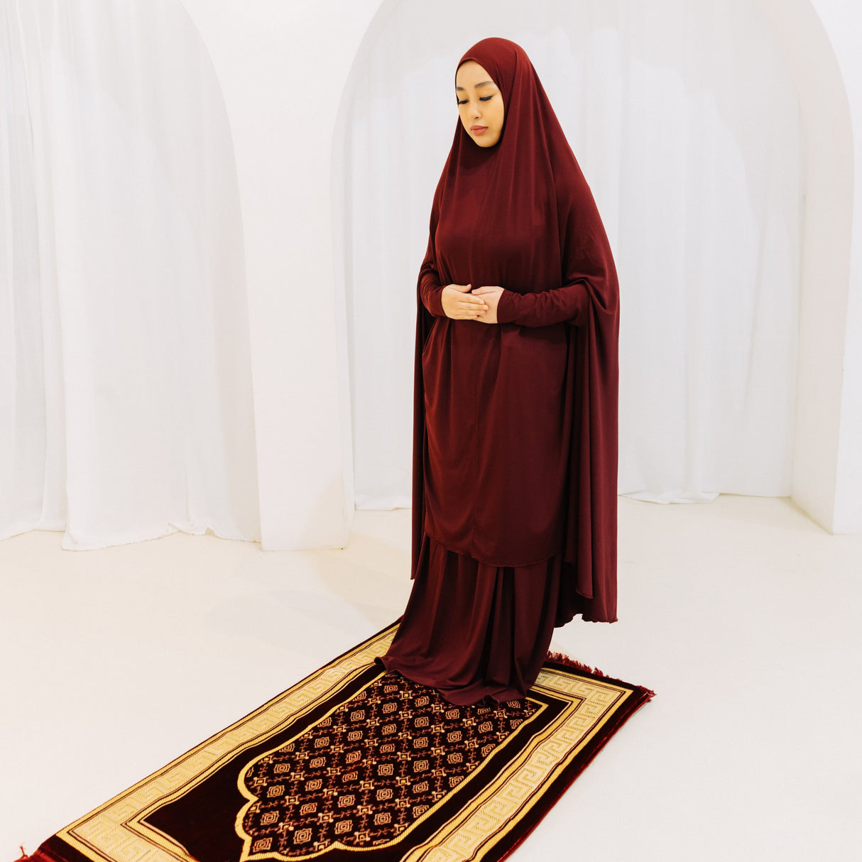 Premium XL Jilbab Sleeved MAROON