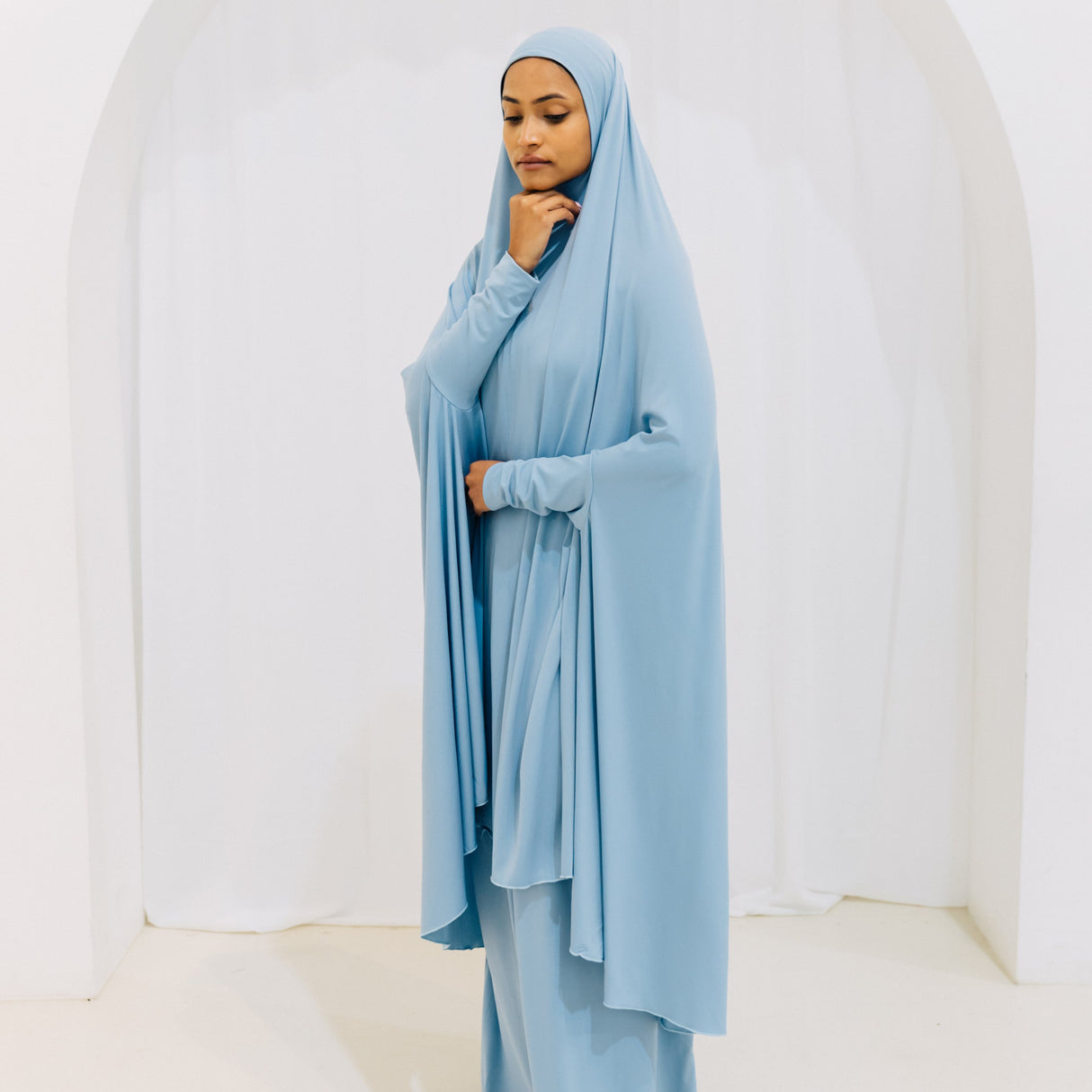 Premium XL Jilbab Sleeved AZURE