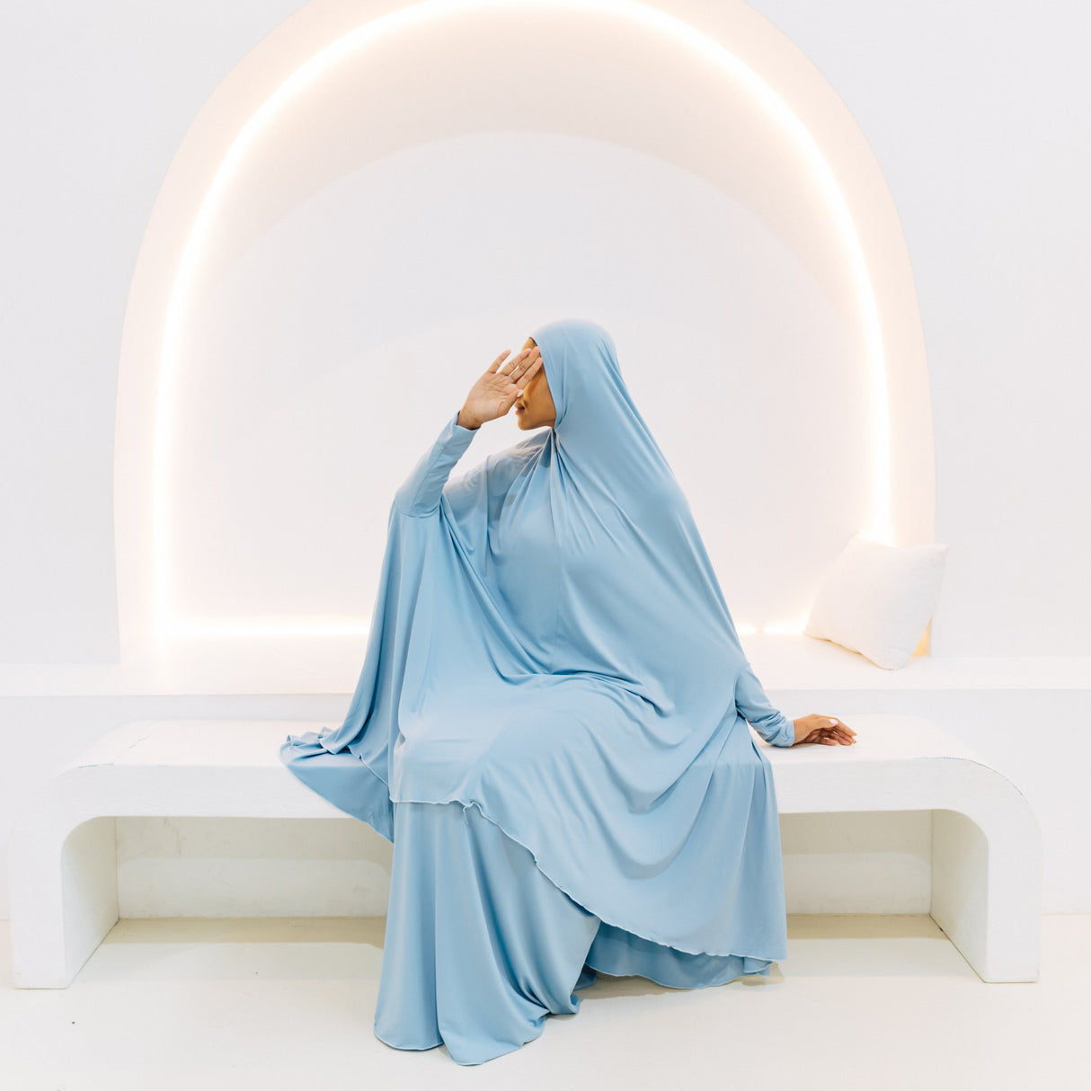 Premium XL Jilbab Sleeved AZURE