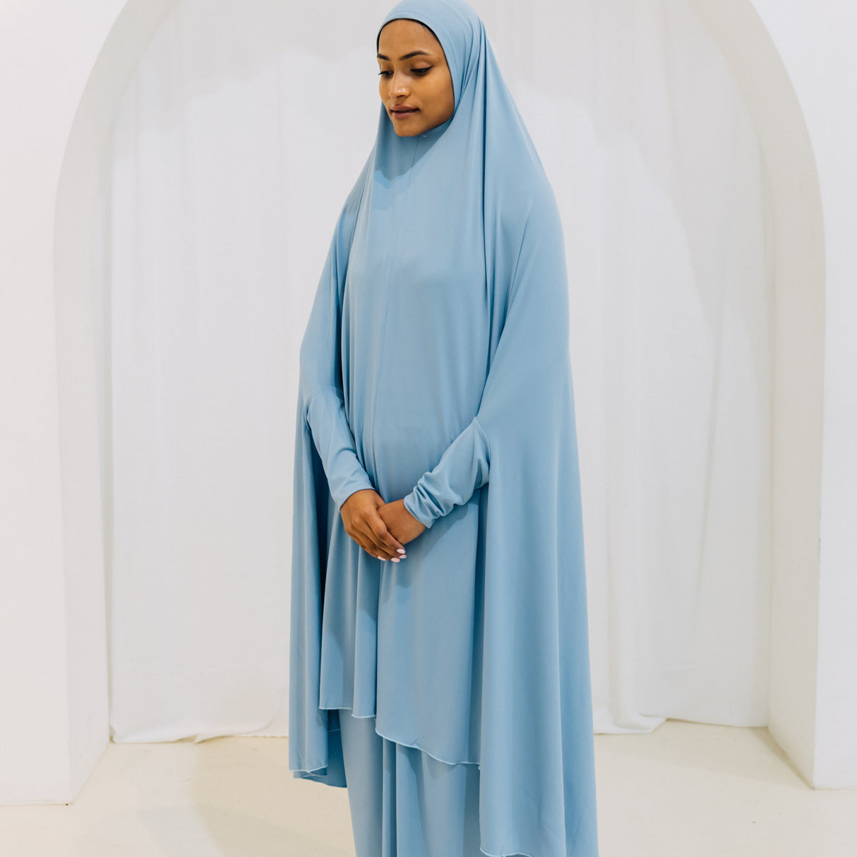 Premium XL Jilbab Sleeved AZURE