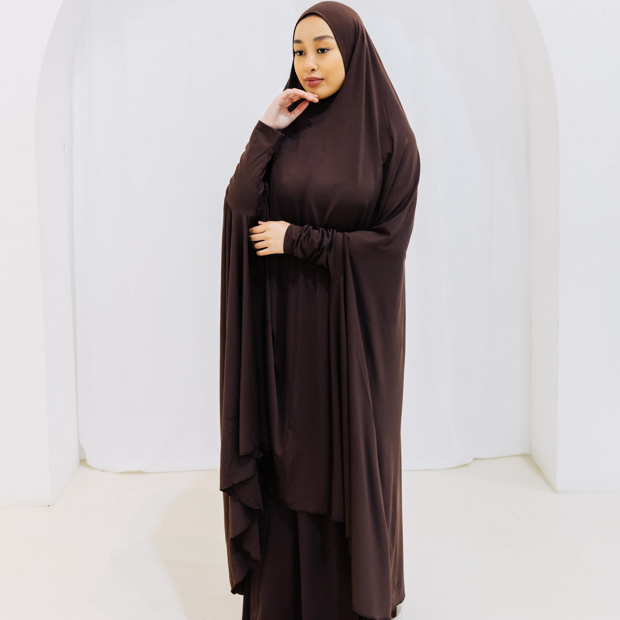 Premium XL Jilbab Sleeved BROWN