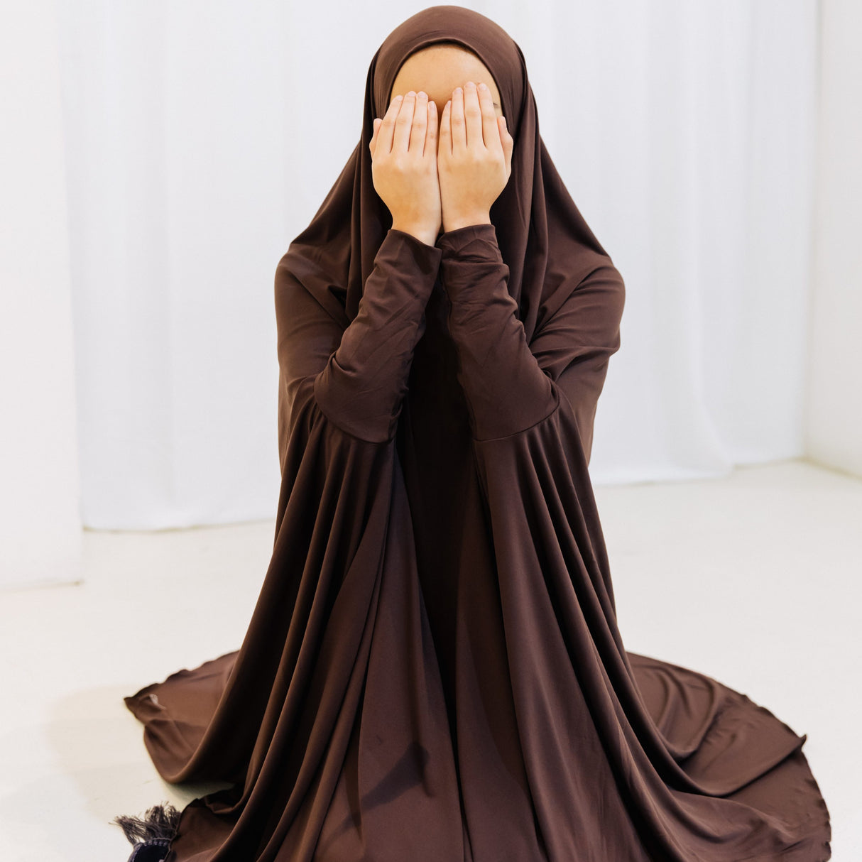 Premium XL Jilbab Sleeved BROWN