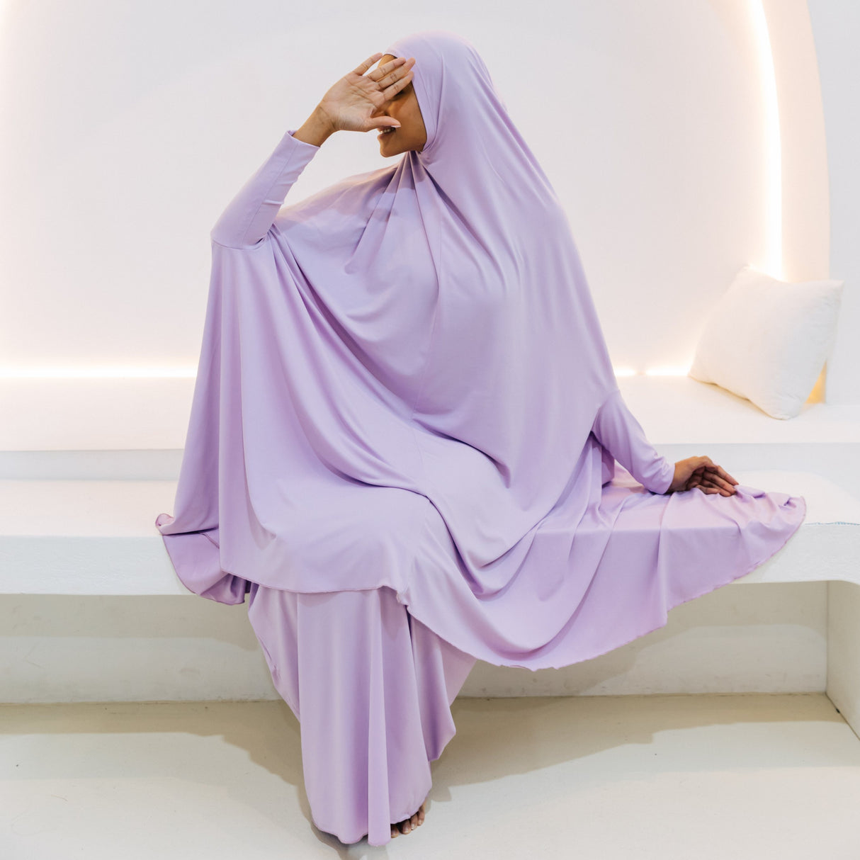 Premium XL Jilbab Sleeved LILAC