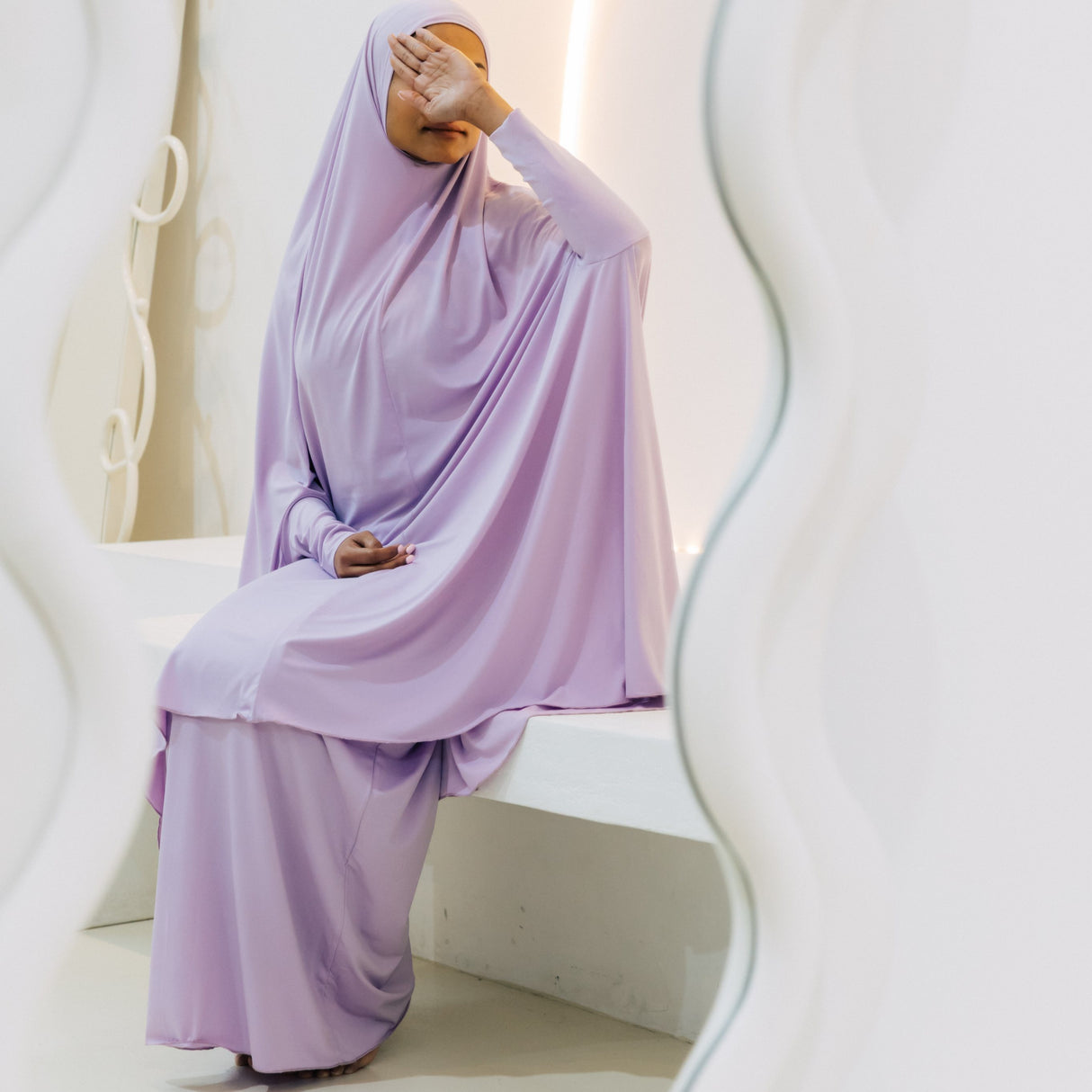Premium XL Jilbab Sleeved LILAC