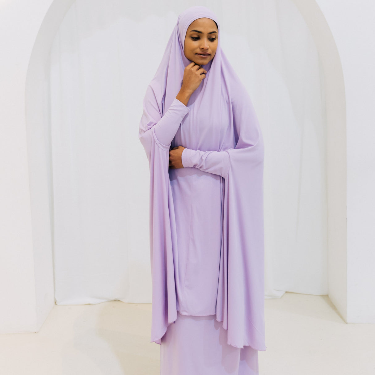 Premium XL Jilbab Sleeved LILAC