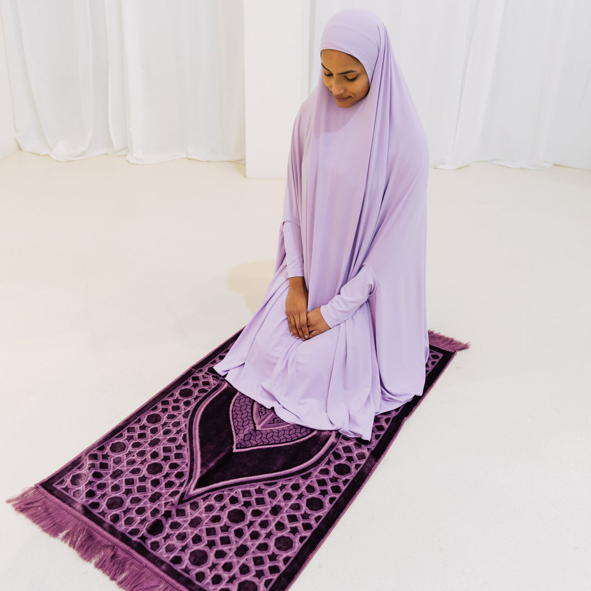 Premium XL Jilbab Sleeved LILAC