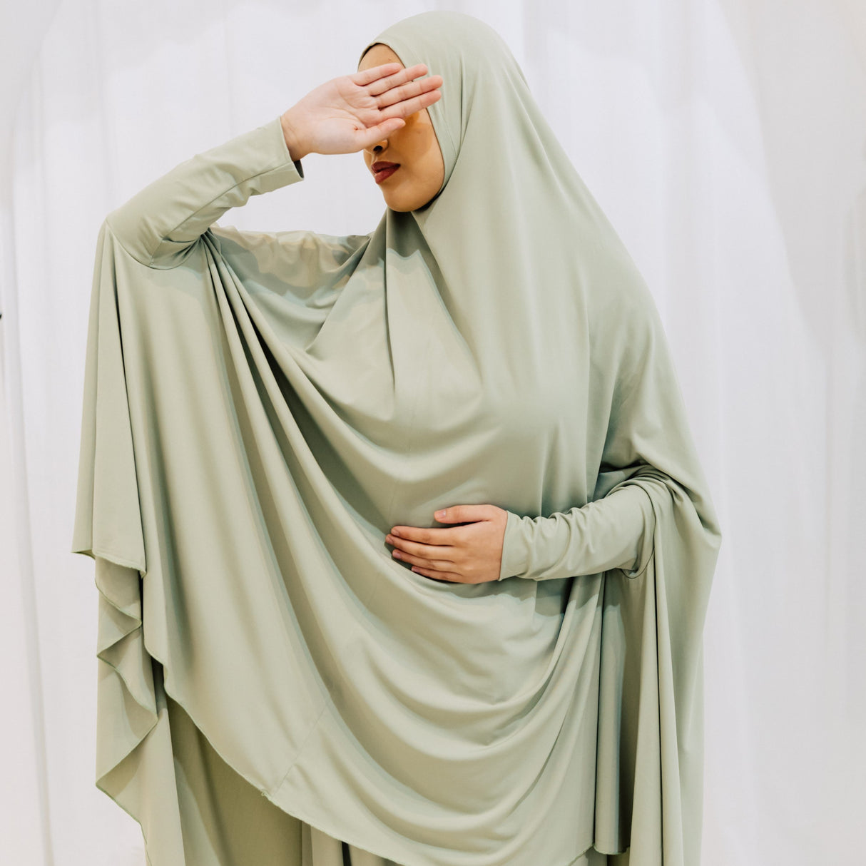 Premium Jilbab Sleeved LAUREL GREEN