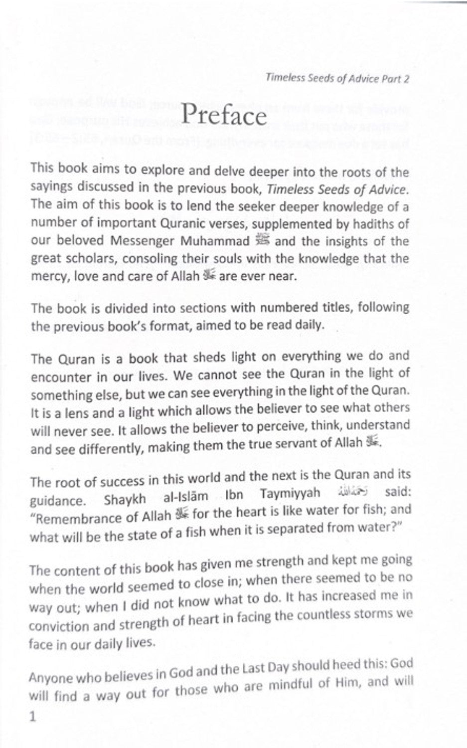 Timeless Seeds of Advice Part 2 (A Deeper Reflection)