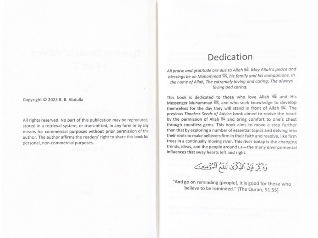 Timeless Seeds of Advice Part 2 (A Deeper Reflection)